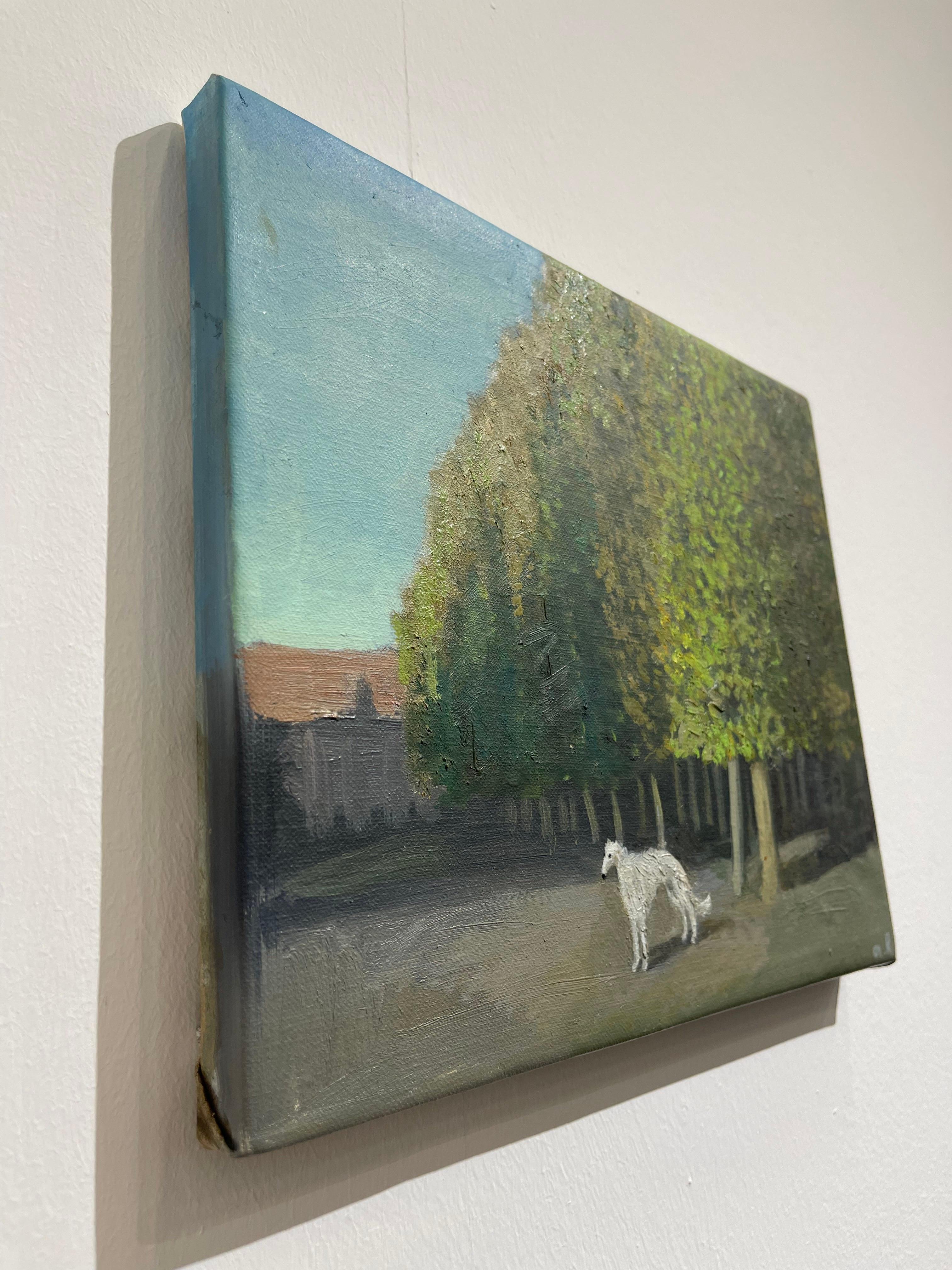 Georgian Contemporary Art by Tinatin Chkhikvishvili - White Dog in Schönbrunn For Sale 3