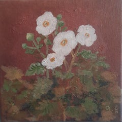 Zeitgenössische georgische Kunst von Tinatin Chkhikvishvili - Weiße Blumen