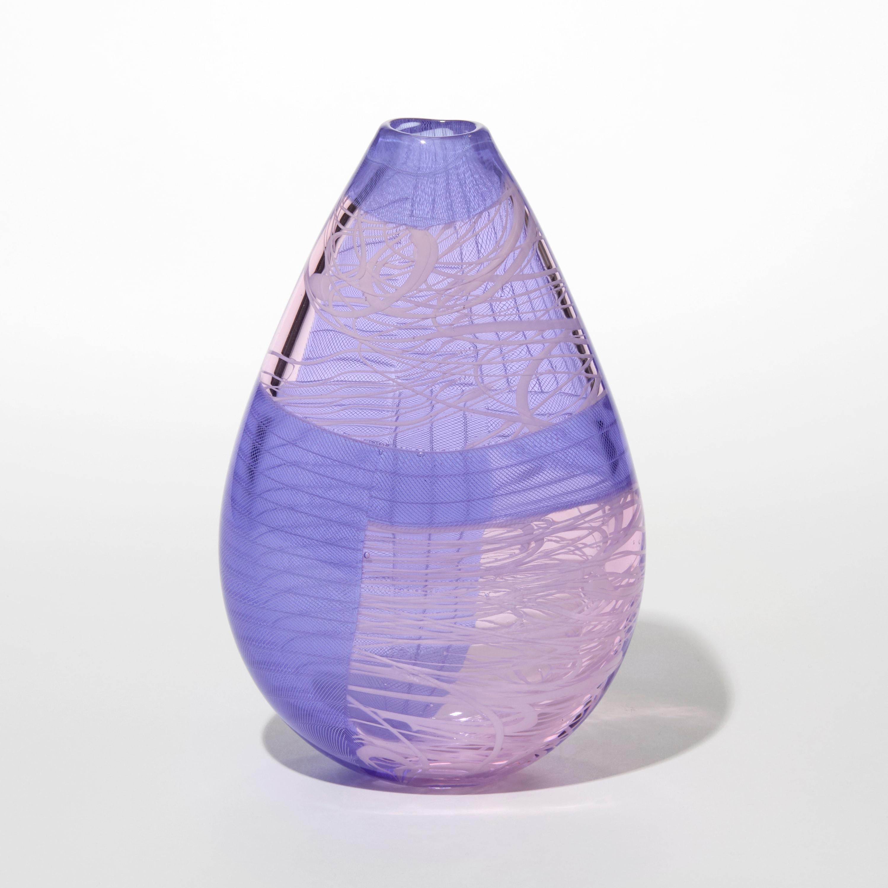 Organico moderno Tincture No 4, un vaso in vetro soffiato a mano rosa e lavanda di Scott Benefield in vendita