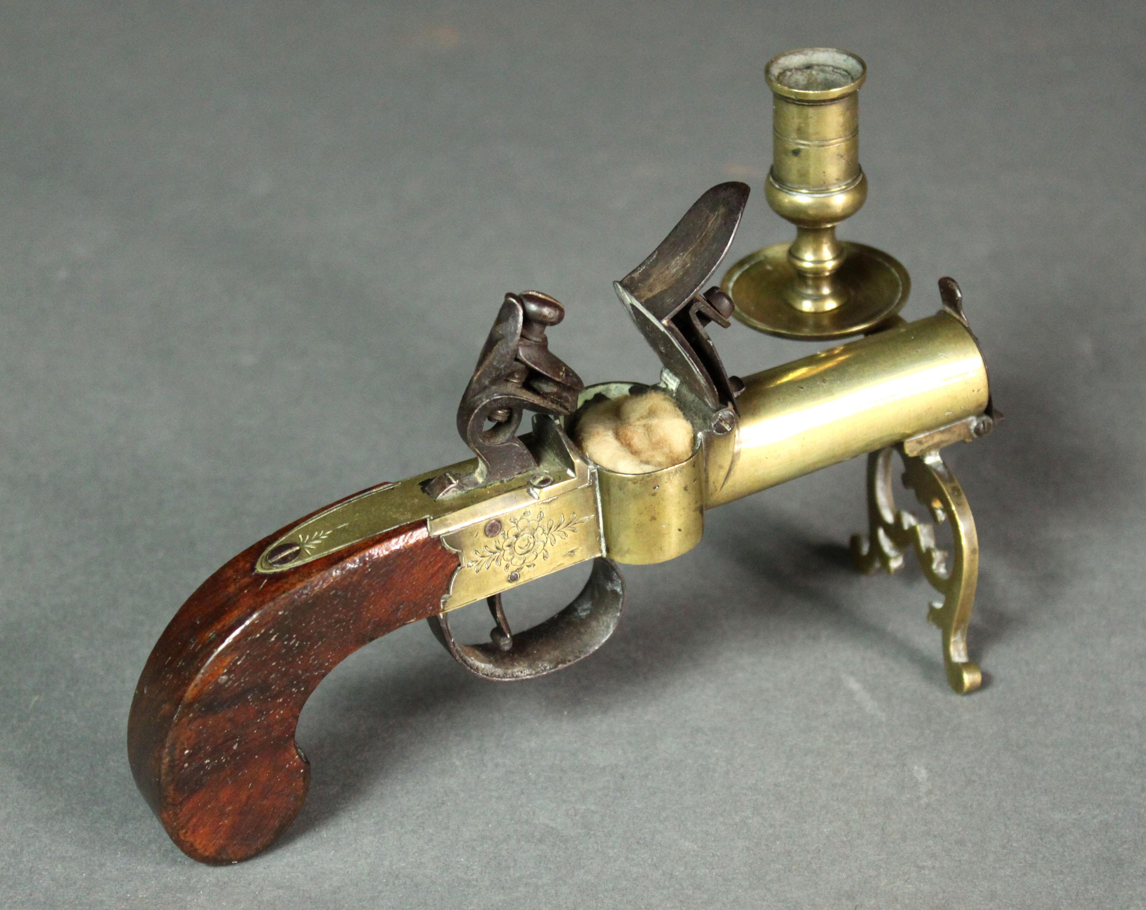 An 18th century English tinder pistol by Wynter.


 
