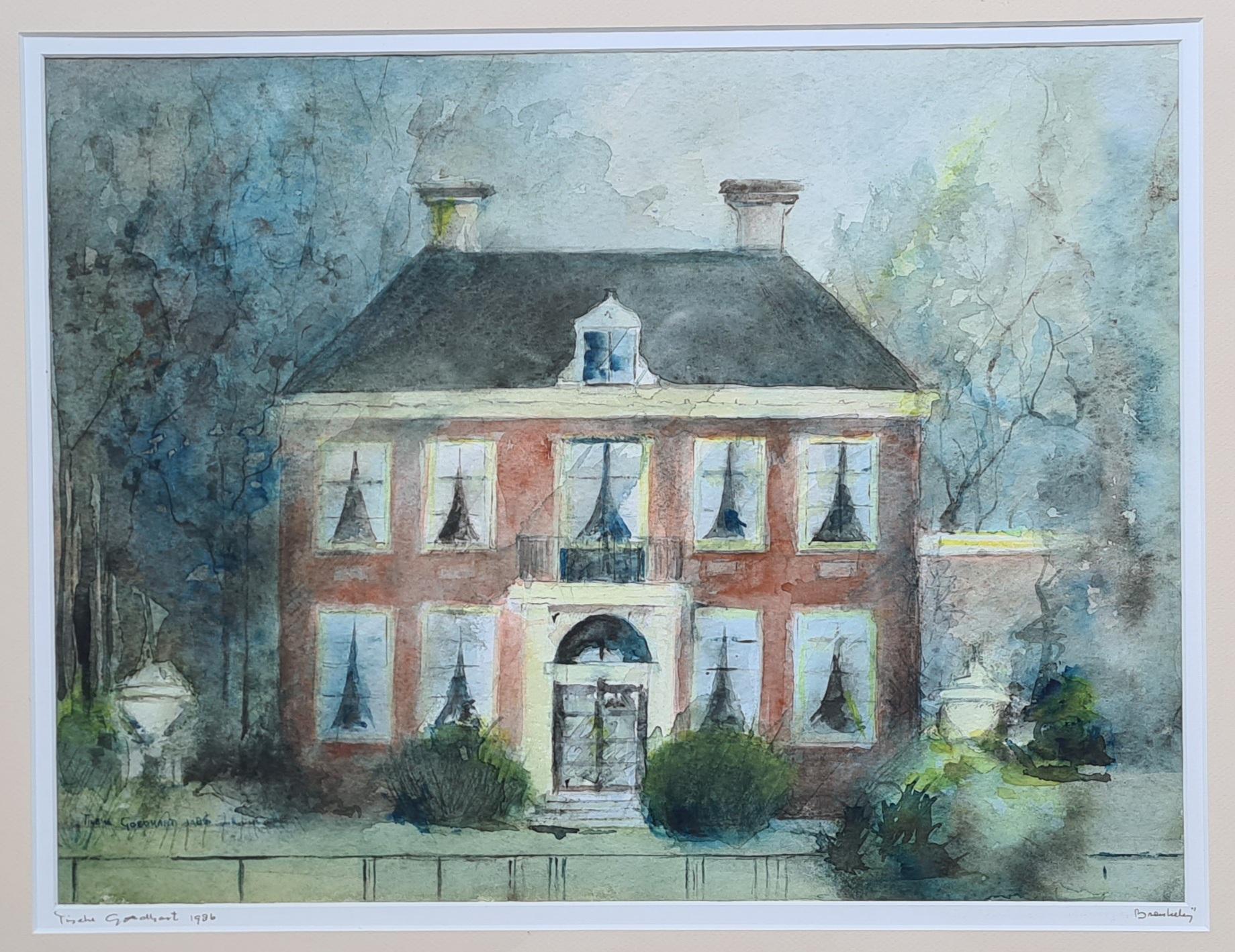 Gemeentehuis Breukelen, La maison hollandaise, Brooklyn, Breukelen - Romantique Art par Tineke Goedhart