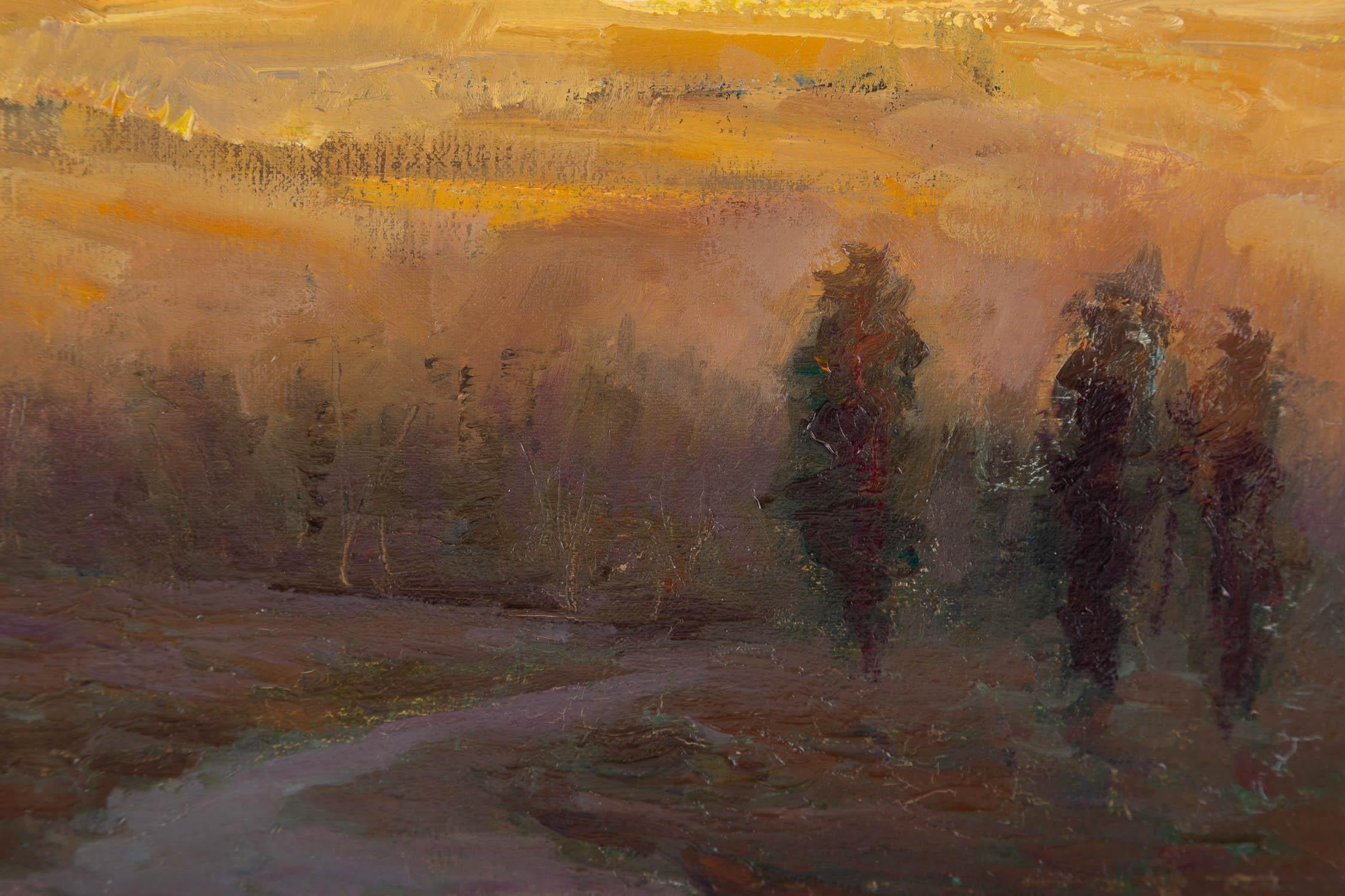 Ting Hao Impressionistisches Original-Ölgemälde „Herbstchanter des Graslandes 1“, Ting Hao im Angebot 5