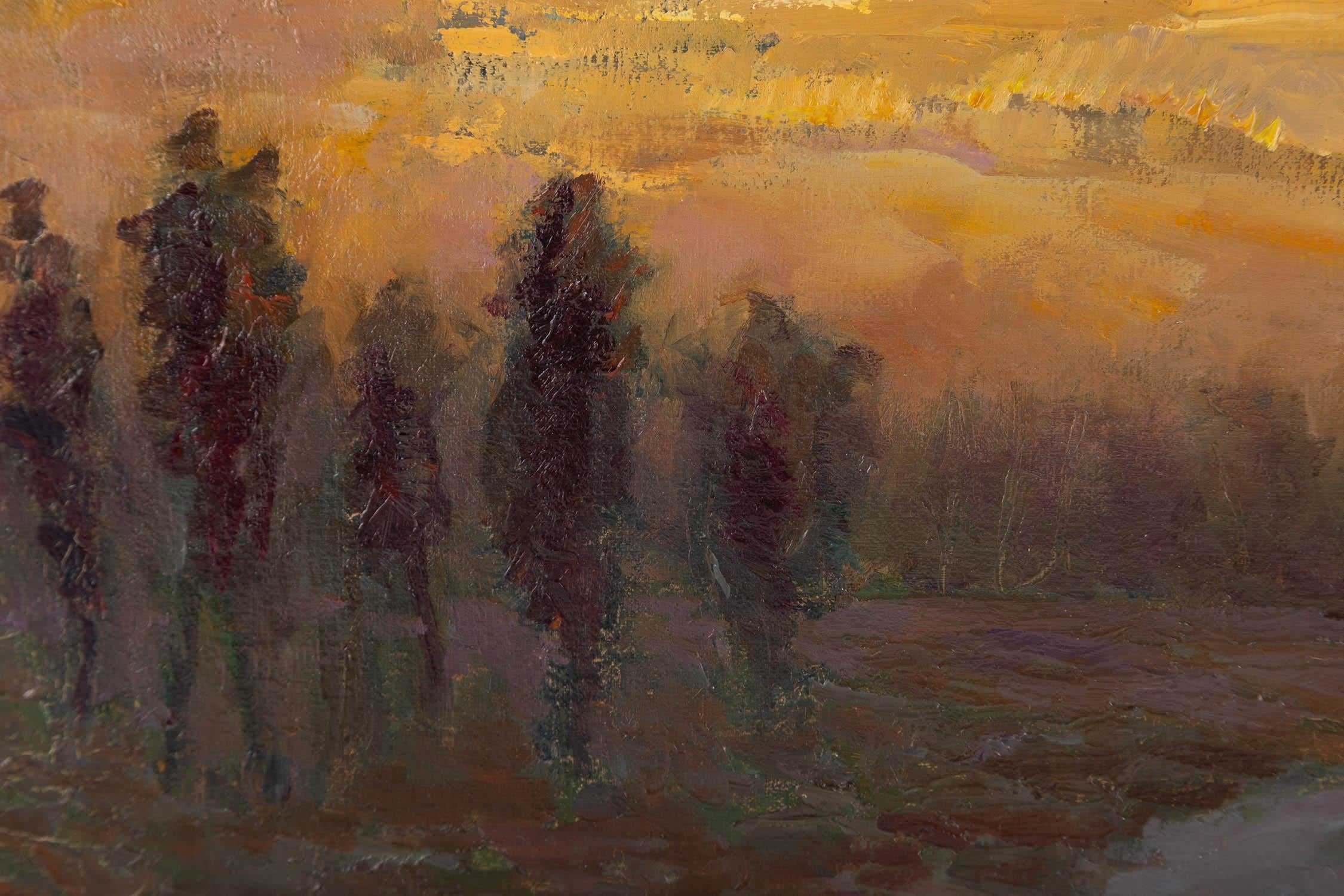 Ting Hao Impressionistisches Original-Ölgemälde „Herbstchanter des Graslandes 1“, Ting Hao im Angebot 6
