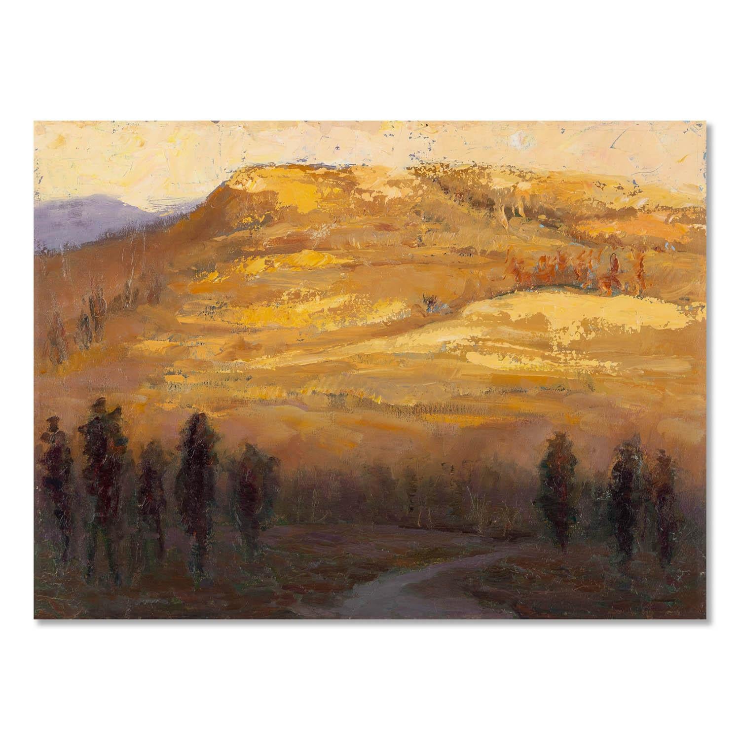 Title: Autumn Charms Of the Grassland 1
 Medium: Oil on canvas
 Size: 12 x 15 inches
 Frame: Framing options available!
 Condition: The painting appears to be in excellent condition.
 
 Year: 2000 Circa
 Artist: Ting Hao
 Signature: Signed

