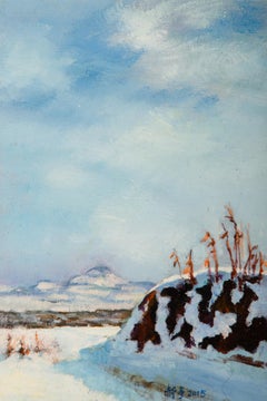 Ting Hao Landscape Original Oil Painting "Sunny Snow Day"