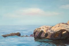 Ting Hao Waterscape Original Oil On Canvas "Beidai River Series"