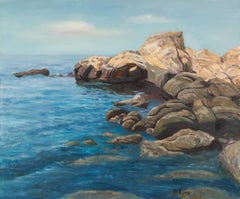 Ting Hao Waterscape Original Oil On Canvas "Beidai River Series"