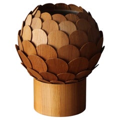 Ting i Fur, Organic Table Lamp, Pine, Lund, Sweden, 1970s