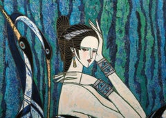 Emerald Valley, serigrafia d'arte popolare di Ting Shao Kuang