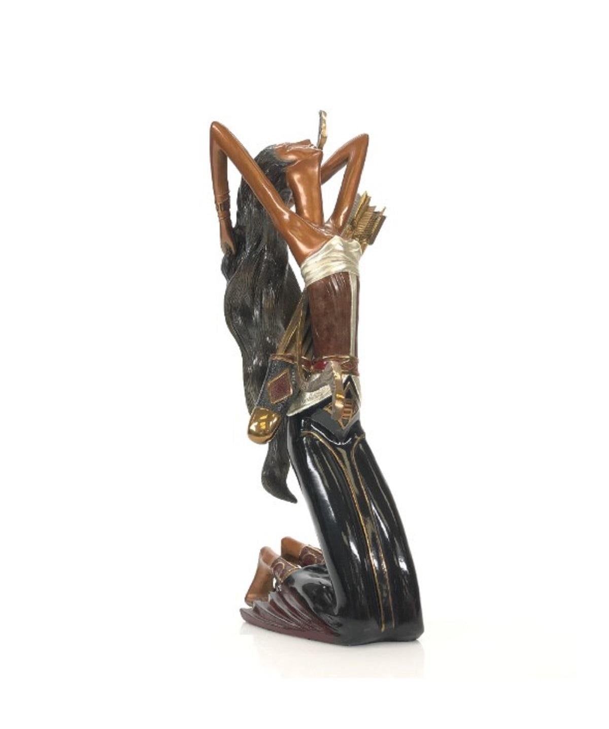 Ting Shao Kuang (1939, Chengdu, China)                                                                                                 "Huntress"  
Limited Edition Bronze Sculpture,
1990. 
Edition NUMBER 99/250. Signed on base.
 
19.5" H x 12"W 