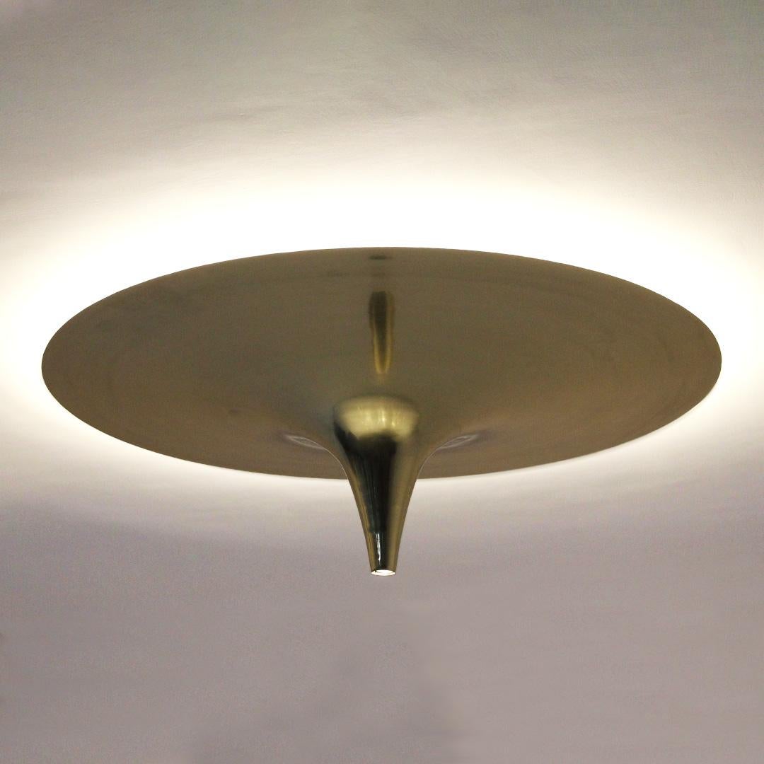 Postmoderno Lampadario da soffitto in ottone lucido medio Ting Tong di Jean Pascal Levy-Trumet in vendita
