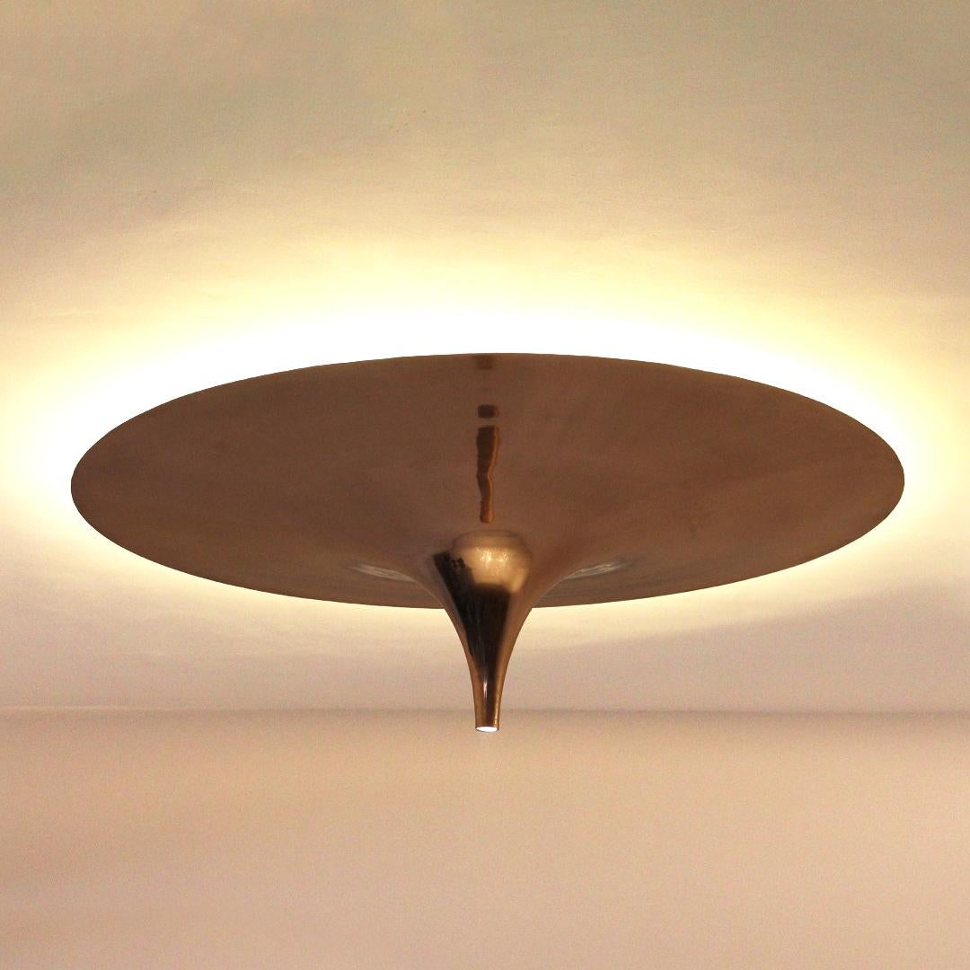 Postmoderno Lampadario da soffitto in rame lucido medio Ting Tong di Jean Pascal Levy-Trumet in vendita