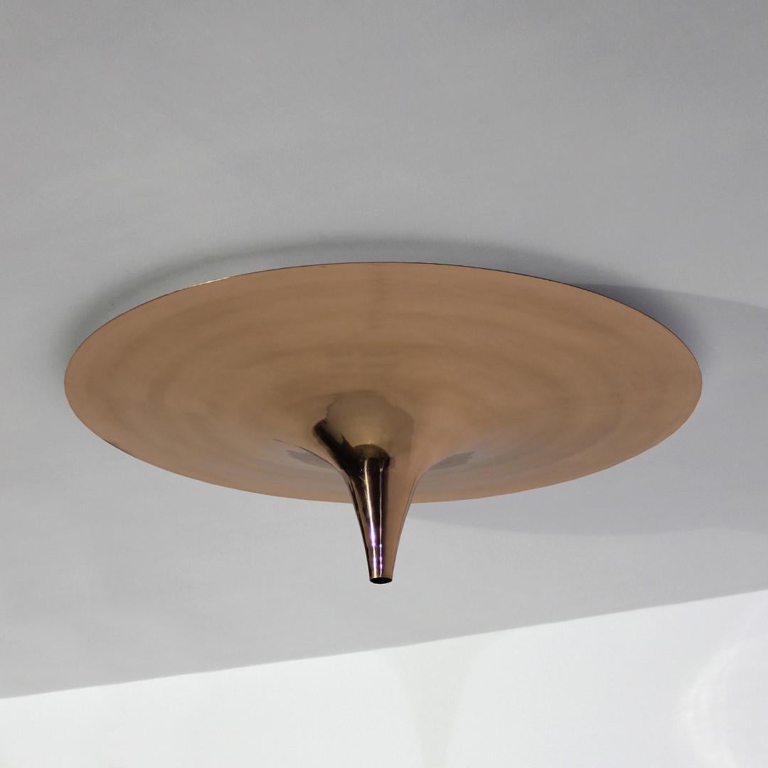 Italiano Lampadario da soffitto in rame lucido medio Ting Tong di Jean Pascal Levy-Trumet in vendita