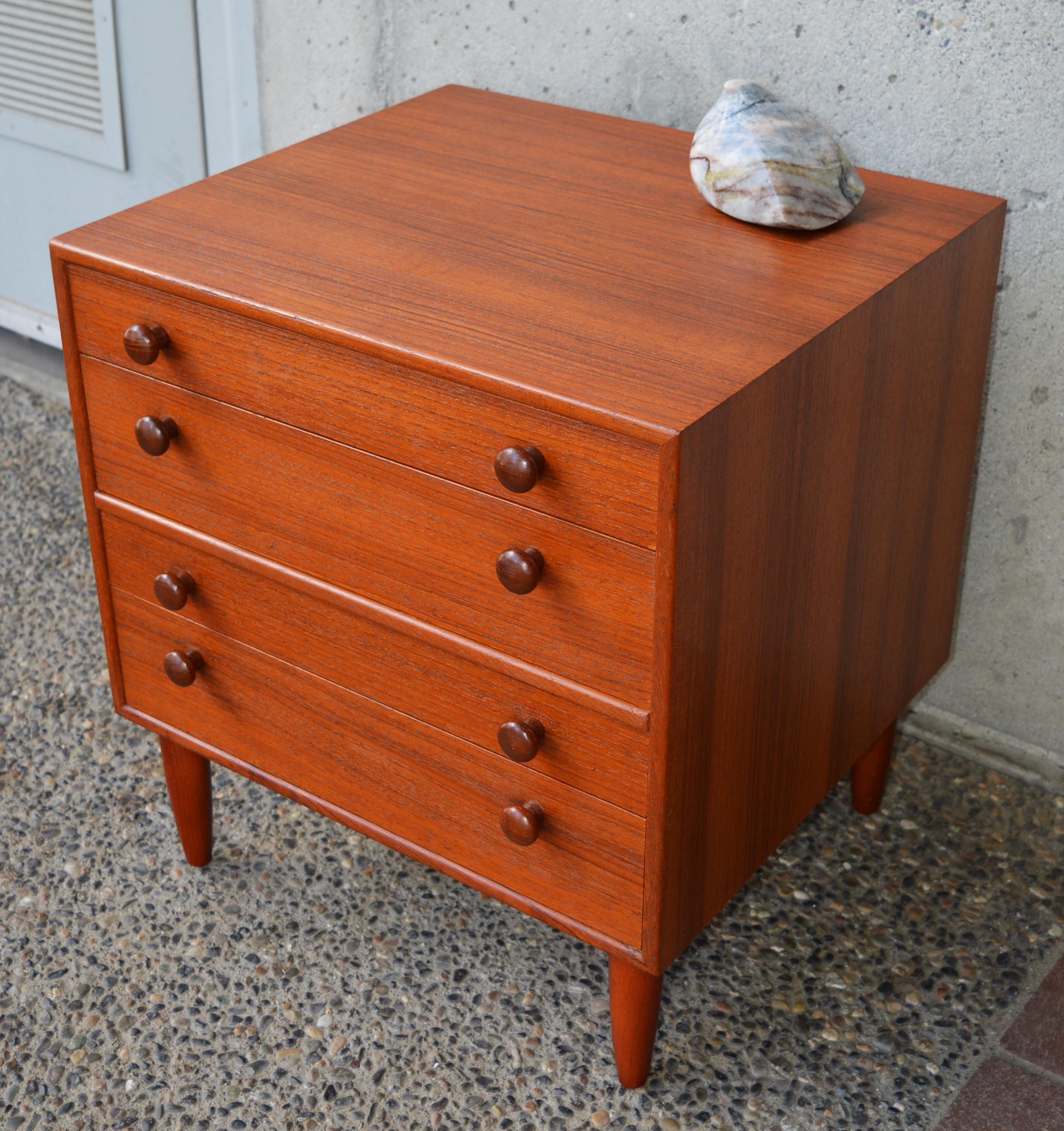 Mid-Century Modern Tingstroms Teak 4-Drawer Chest / Bedside Cabinet by Engstrom & Myrstrand