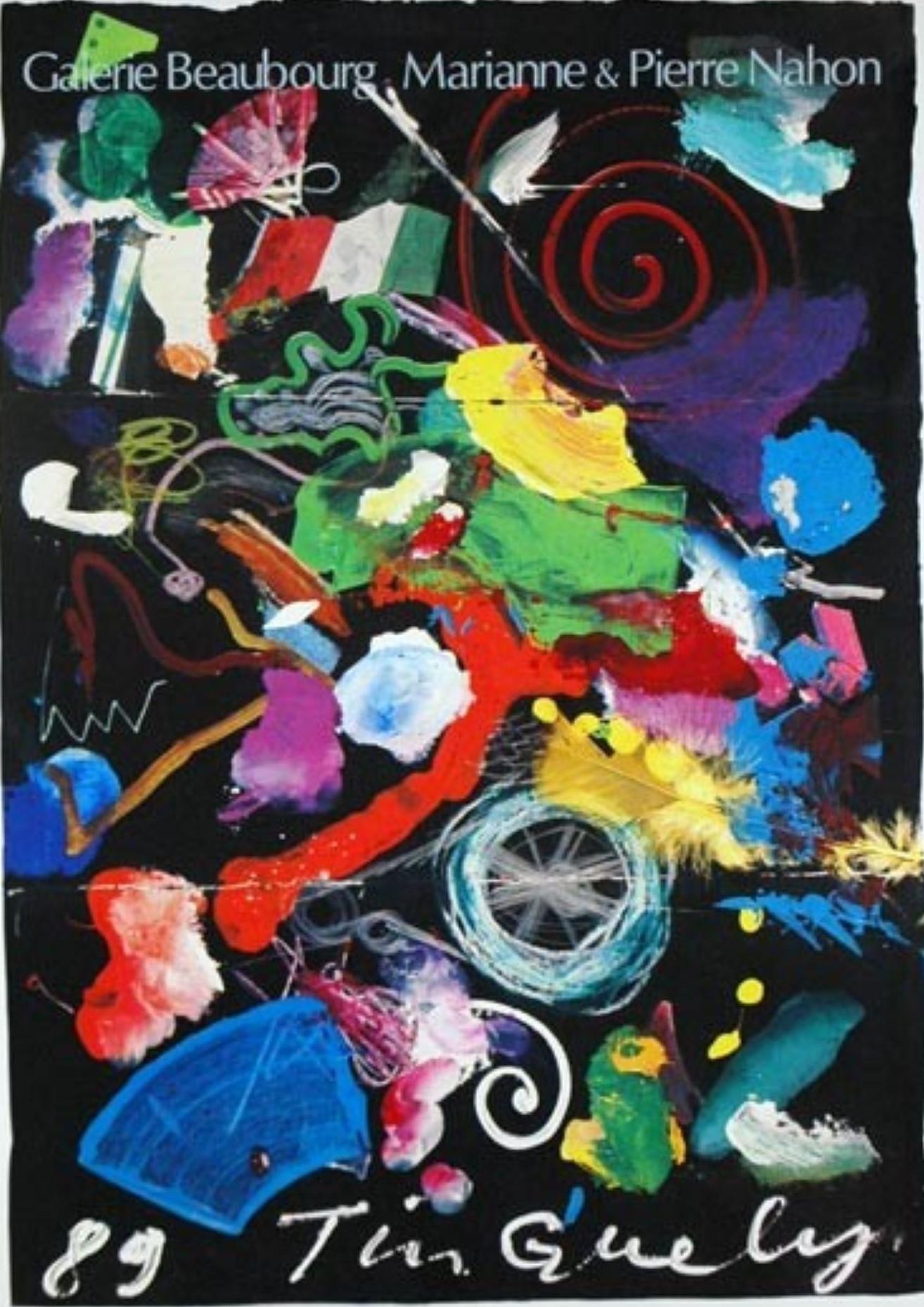 Galerie Poster Galerie Beaubourg serigraph on arches (after) Tinguely - Print by Jean Tinguely