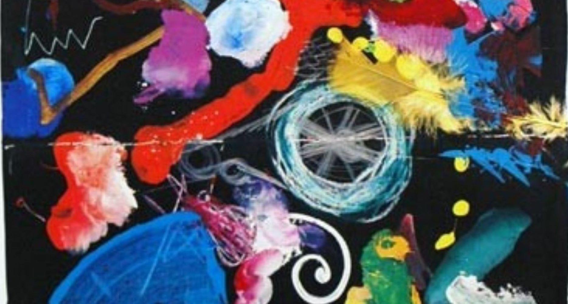 Galerie Poster Galerie Beaubourg serigraph on arches (after) Tinguely - Black Abstract Print by Jean Tinguely