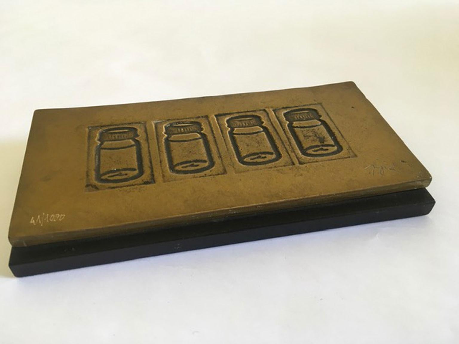 Italy 1980 Late 20th Century Pop Art Multiple Bronze Bottles For Sale 8