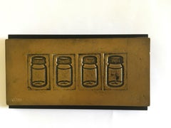 Italia 1980 Finales del siglo XX Arte pop Múltiples botellas de bronce