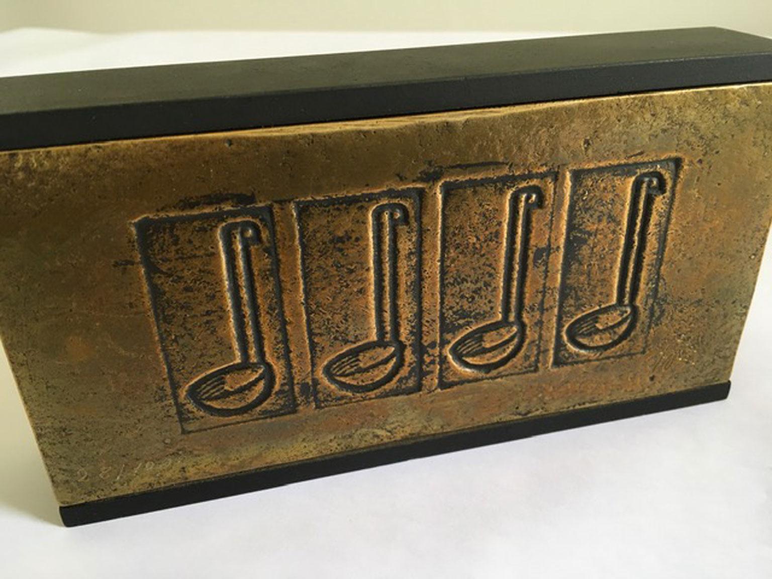 Italy 1980 Late 20th Century Pop Art Multiple Bronze Dippers For Sale 12