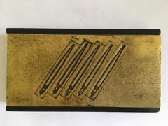 Italia 1980 Finales del siglo XX Arte pop Múltiples plumas de bronce