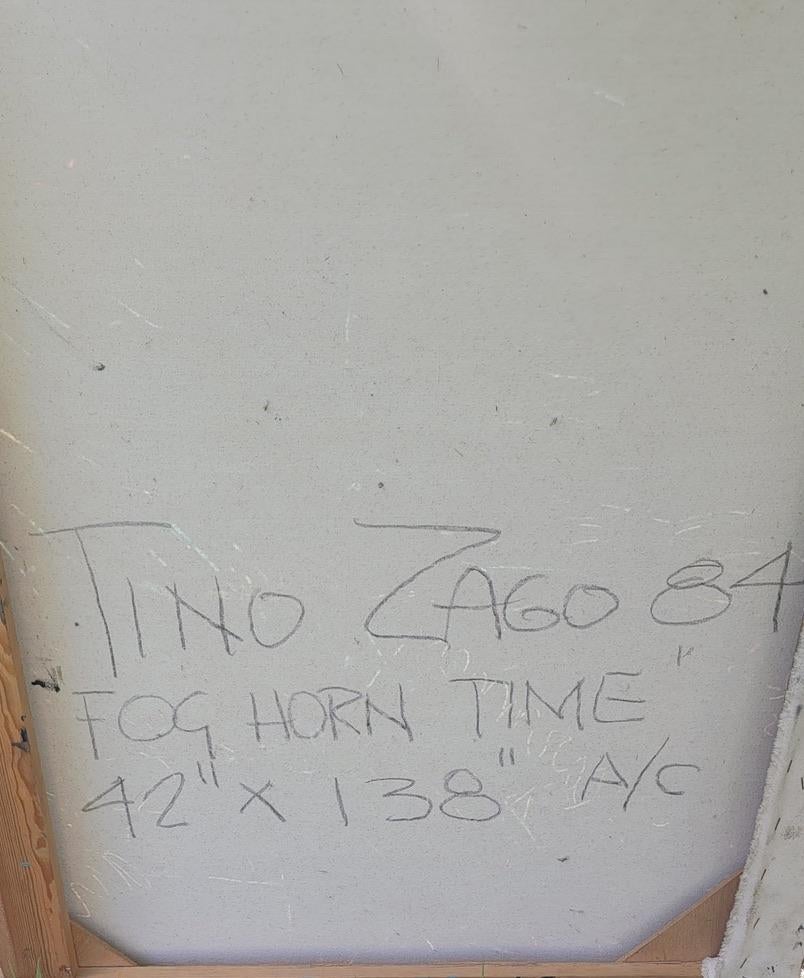 Tino Zago, Foghorn Time, 1984 Acrylique sur toile 42 x 138