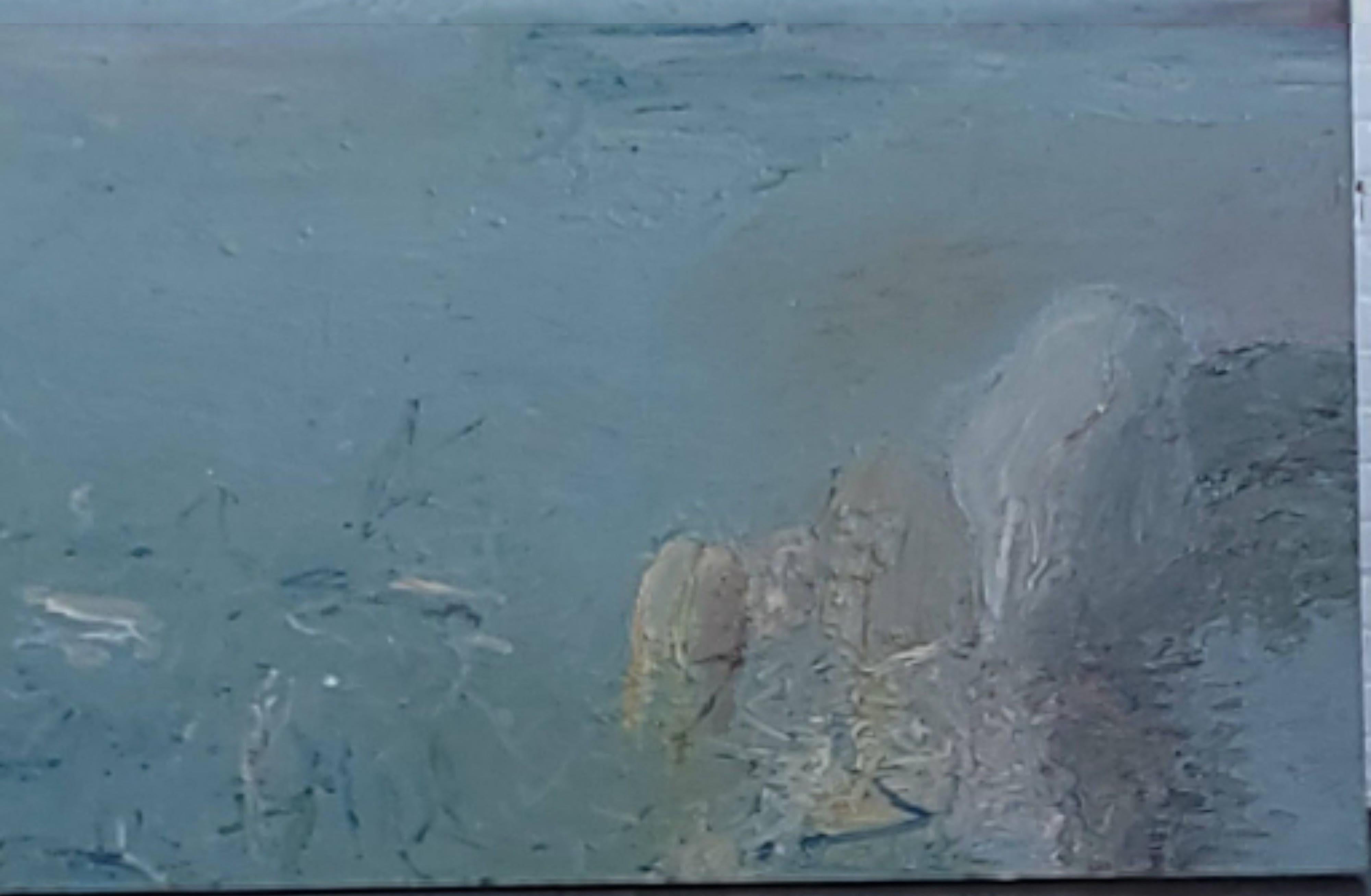 Tino Zago, Foghorn Time, 1984 Acrylique sur toile 42 x 138