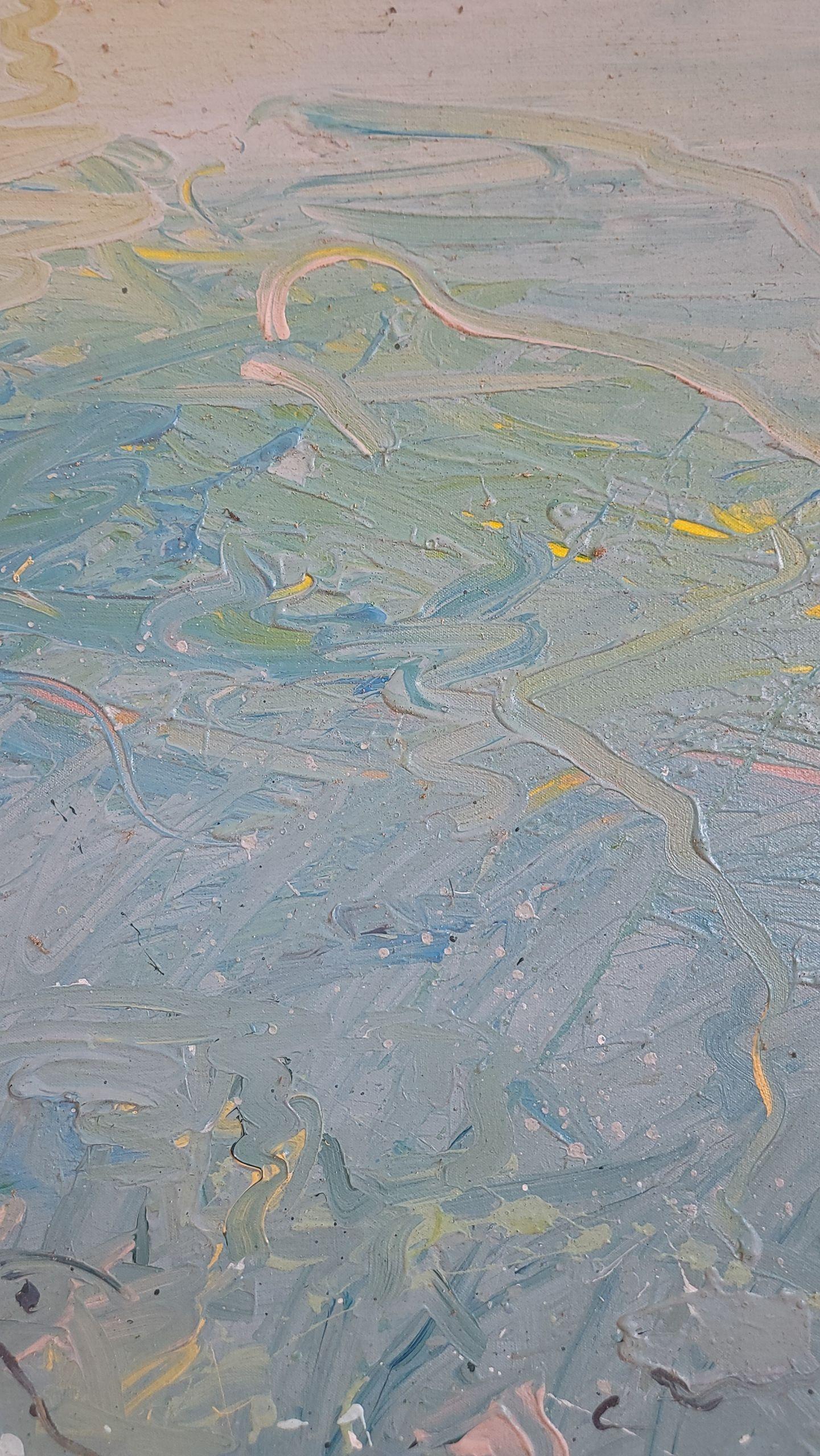 Tino Zago, Foghorn Time, 1984 Acrylique sur toile 42 x 138