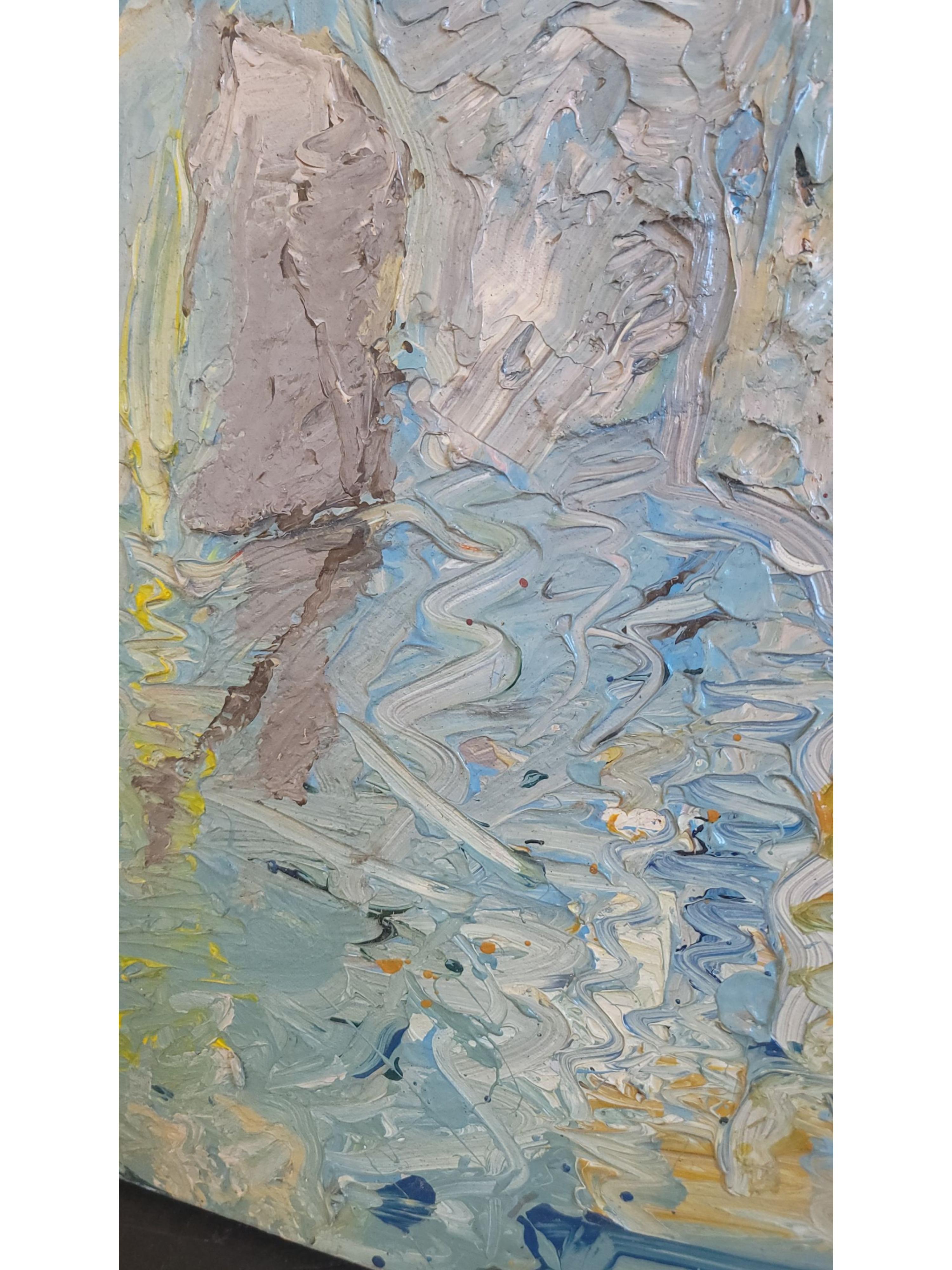 Tino Zago, Foghorn Time, 1984 Acrylique sur toile 42 x 138