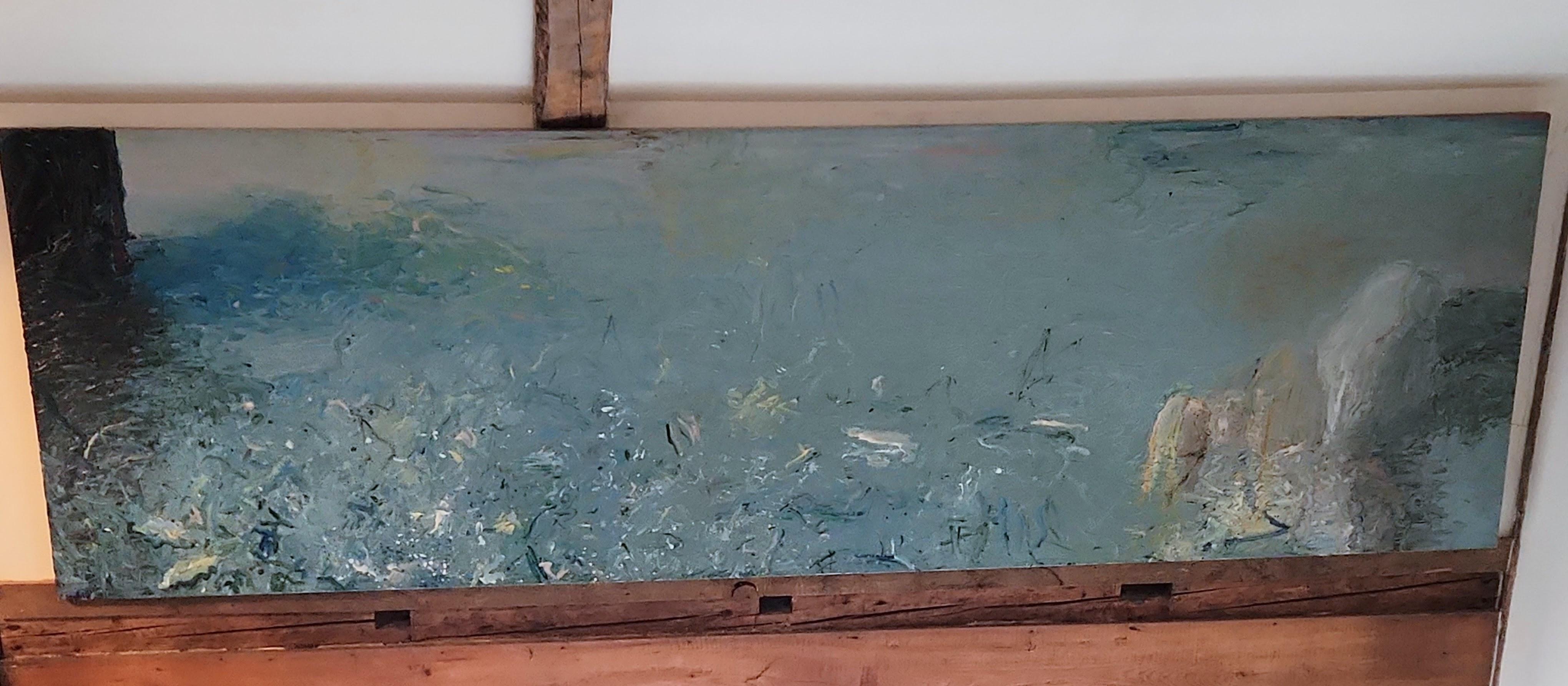 Foghorn Time, 1984 Acrylic on Canvas Commission thru OK Harris - Painting by Tino Zago