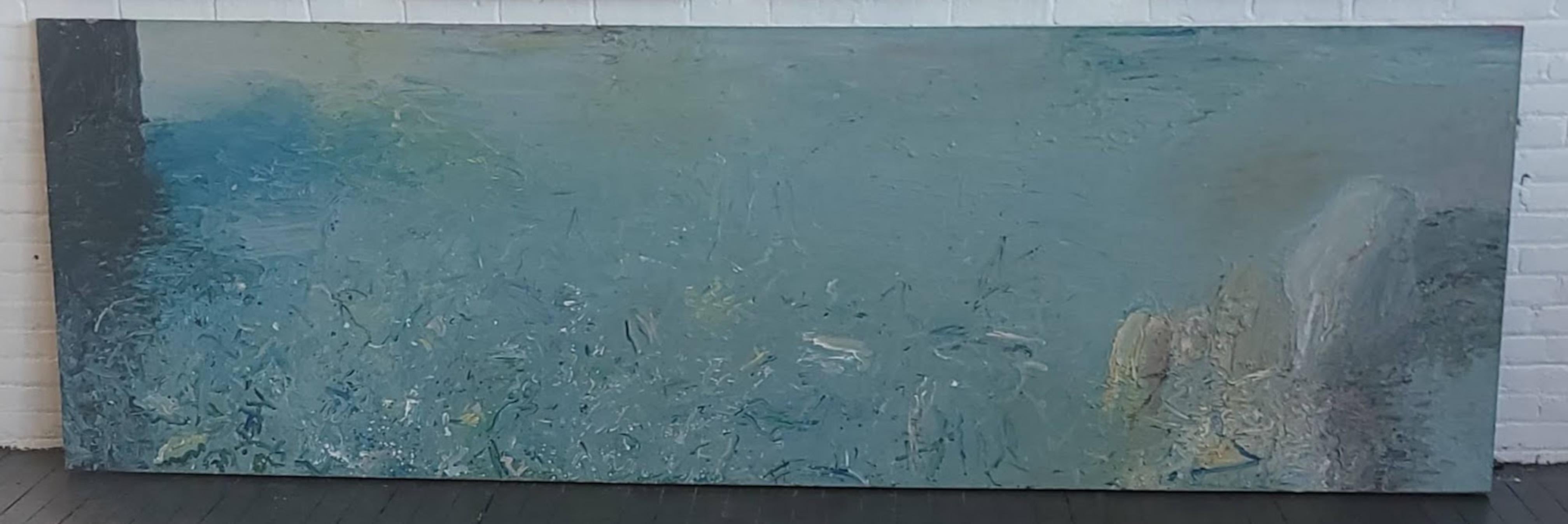 Tino Zago Landscape Painting - Foghorn Time, 1984 Acrylic on Canvas Commission thru OK Harris