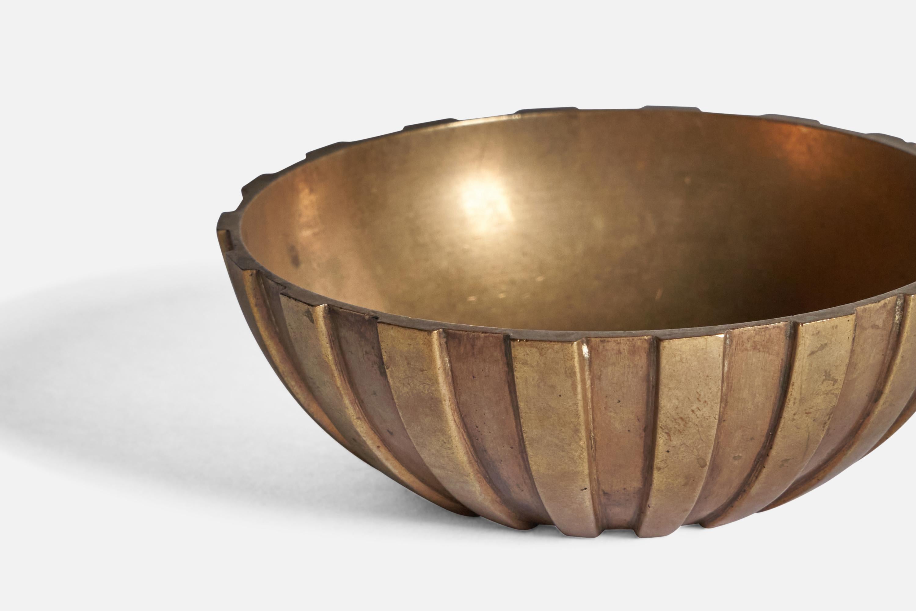Tinos, Small Bowl, Bronze, Denmark, 1930s In Good Condition For Sale In High Point, NC