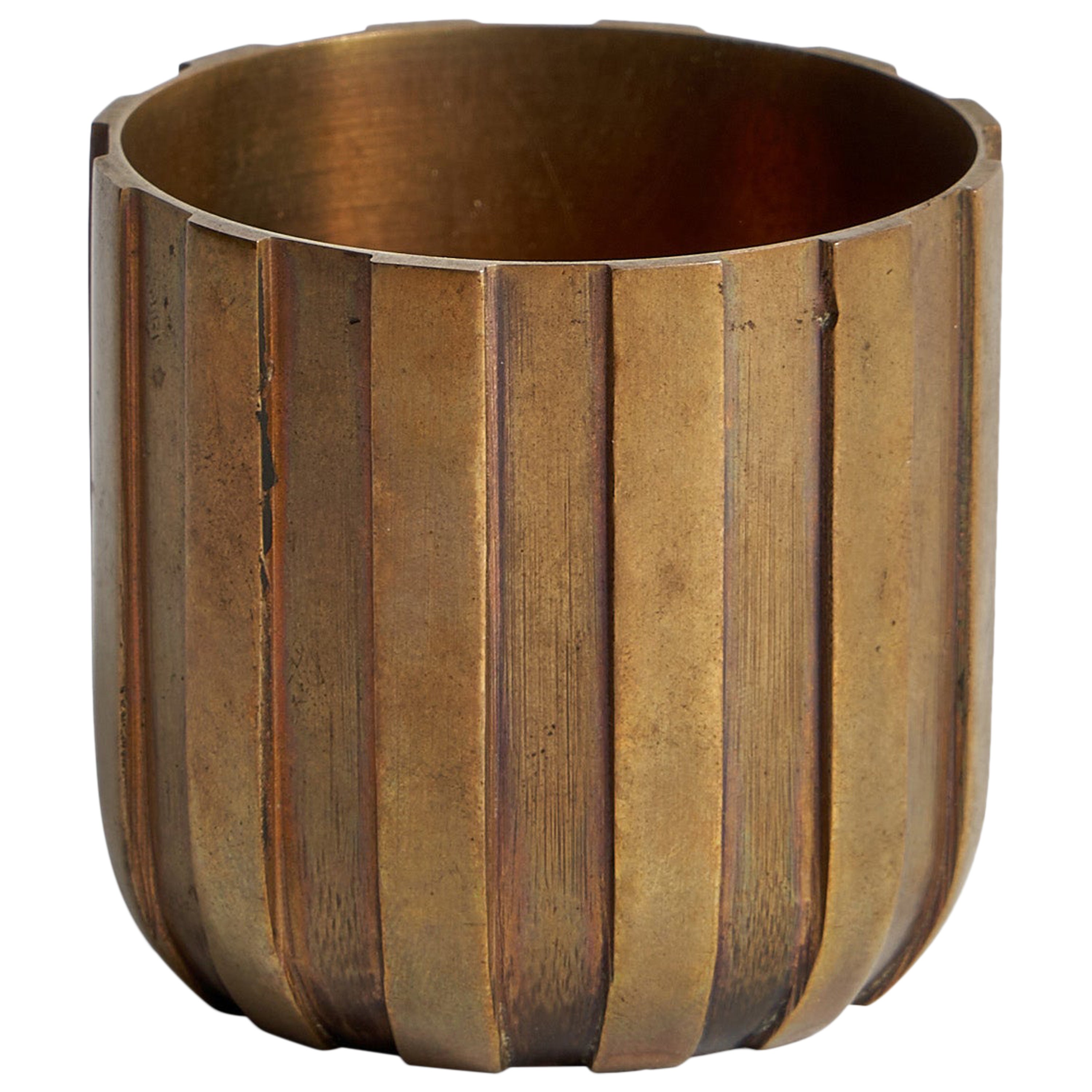 Tinos, petit vase en bronze, Danemark, années 1930