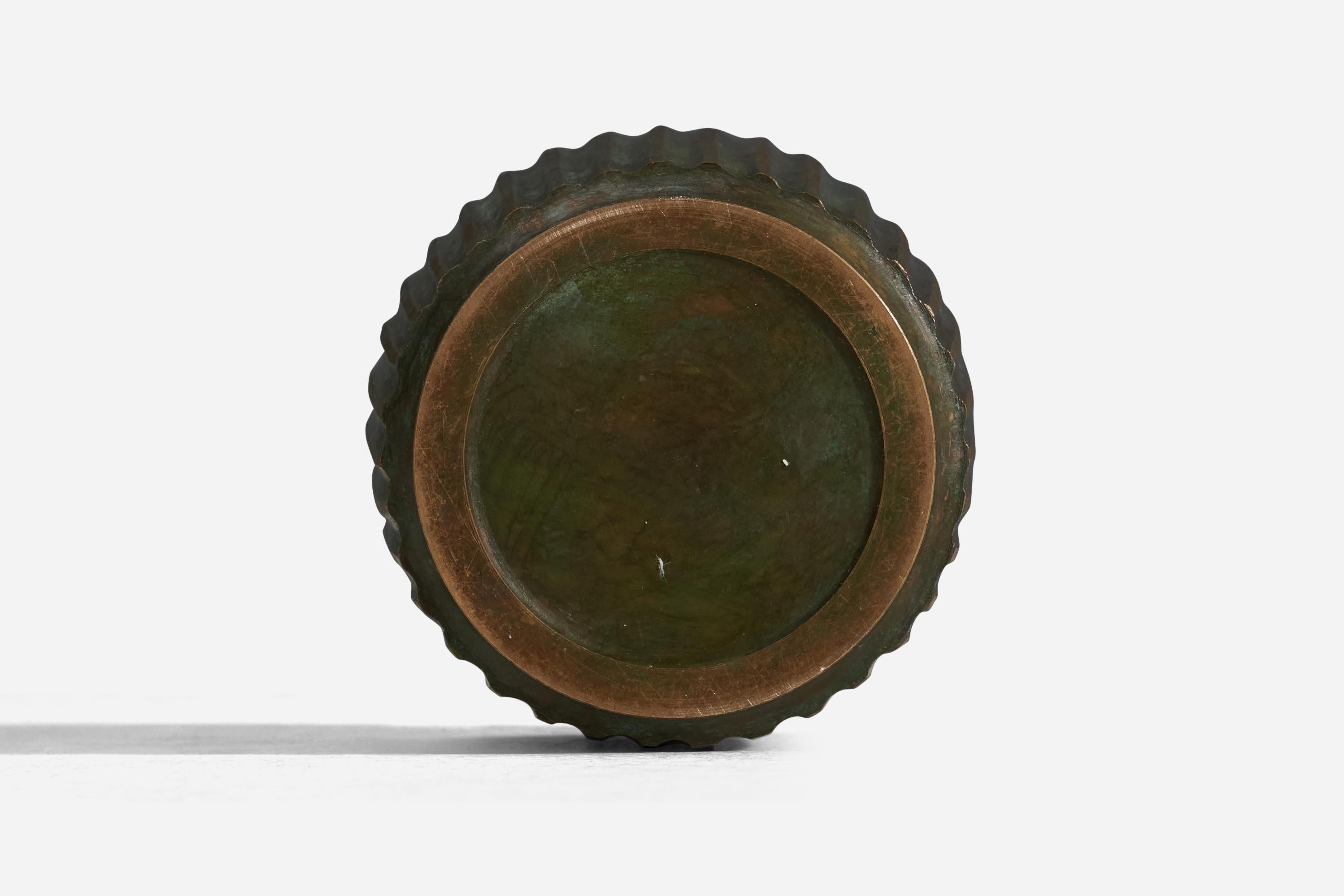 Danish Tinos, Vase, Bronze, Denmark, 1940s For Sale