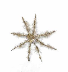 Tinsel Tree Topper and Ornaments Feather Tree German Vintage Christmas