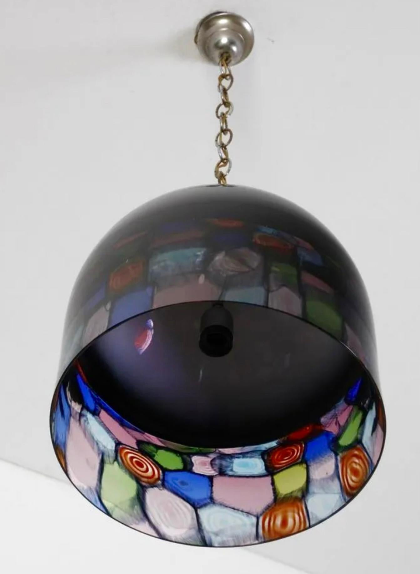 Pendentif Tinta Renato Toso et Noti Massari, Leucos, Murano, Italie, 1971. Bon état - En vente à Brooklyn, NY