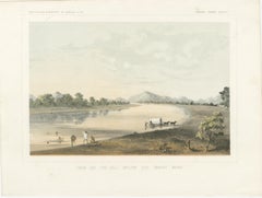 Tinted Lithograph of a View on the Gila Below the Great Bend near Phoenix, 1856