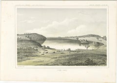 Tinted Lithograph of Pike Lake in Minnesota, Railroad Exploration Survey, 1856