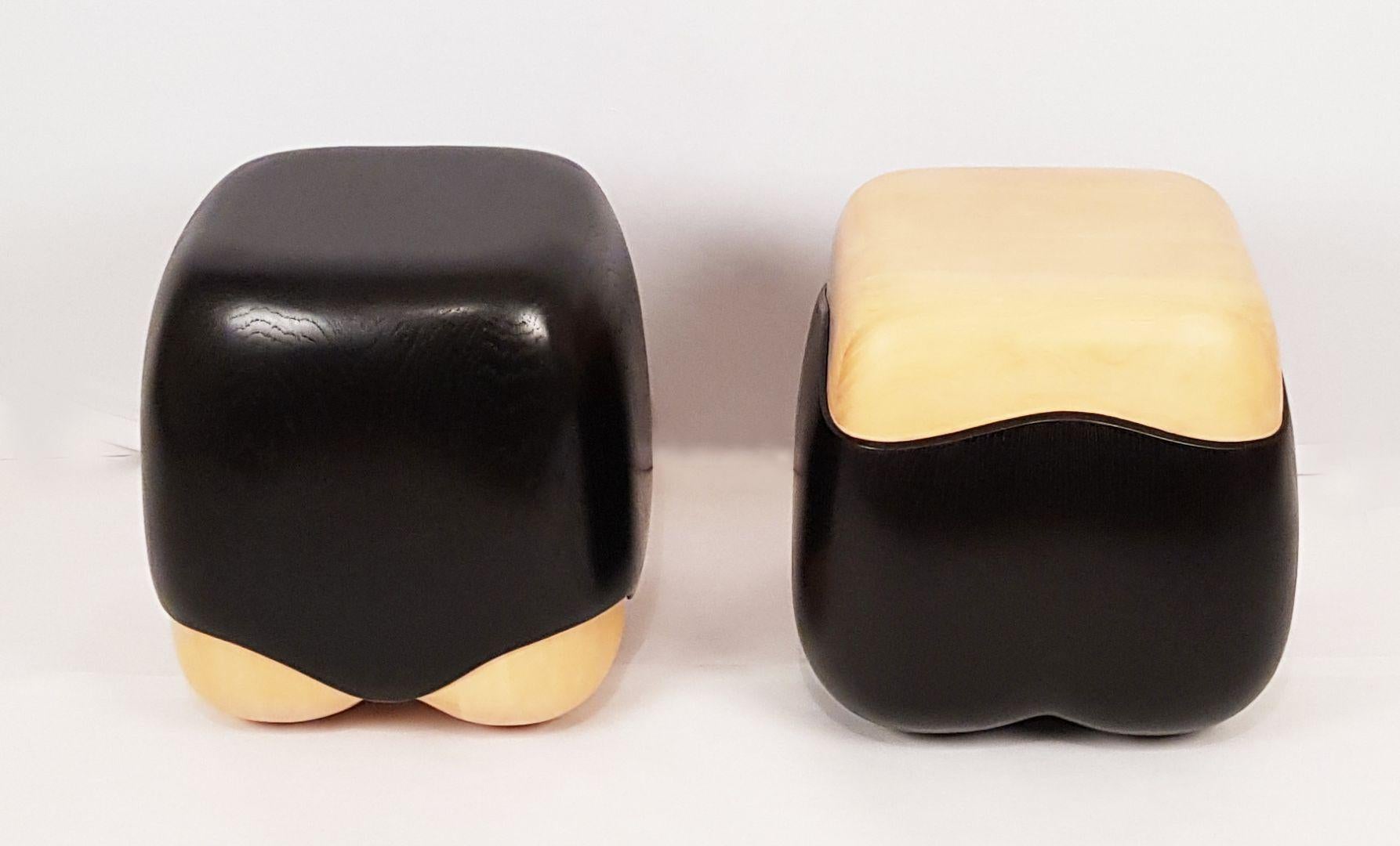 Stools or side tables made in solid oak and boxhood. Handmade realized in 2019

Art furniture from 