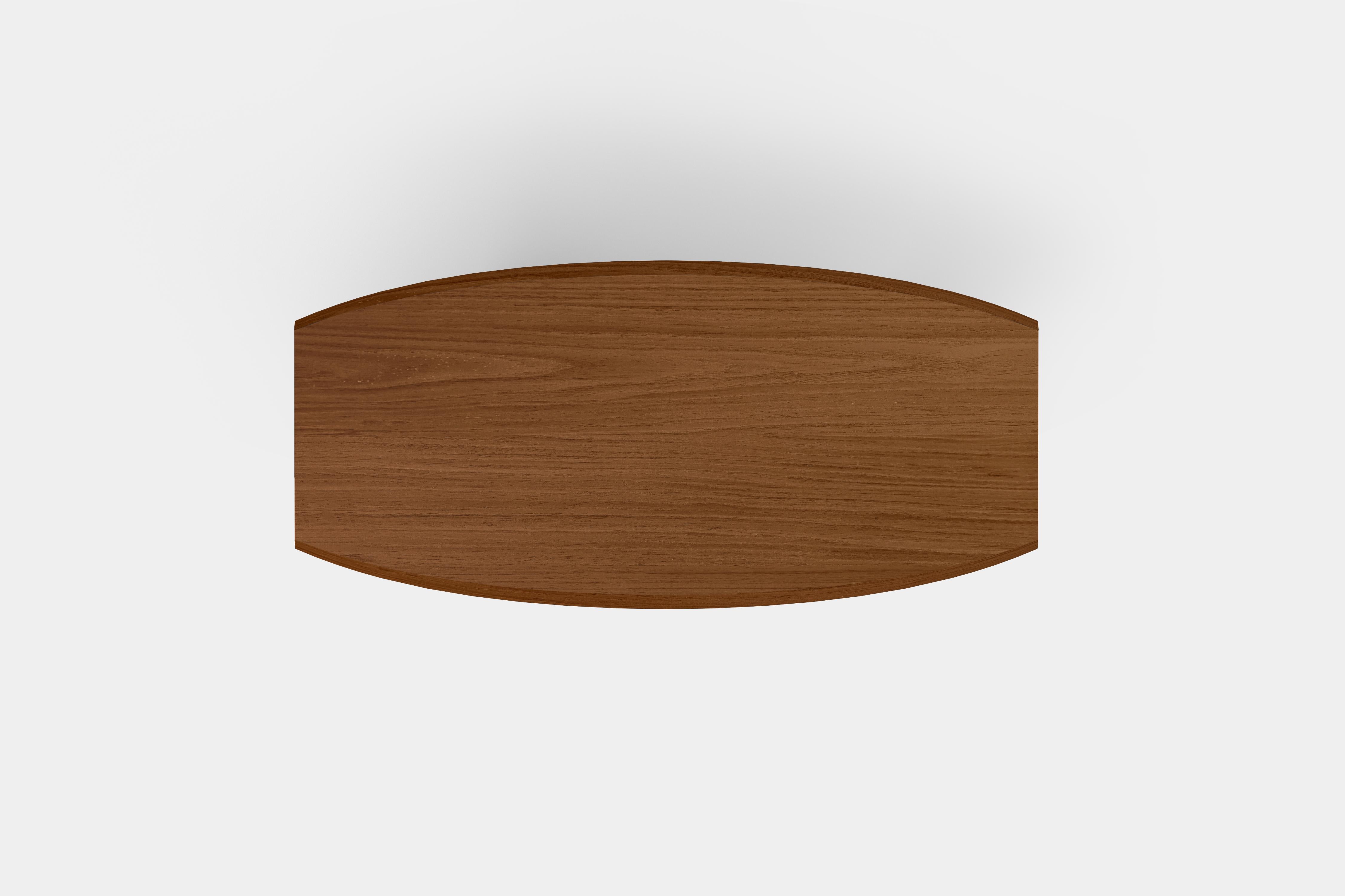 Peana Coffee Table, Bench in Red Tinted Solid Wood Finish by Joel Escalona en vente 1