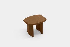 Peana Side Table, Night Stand, Auxiliary Table in Red Tinted Wood, Joel Escalona