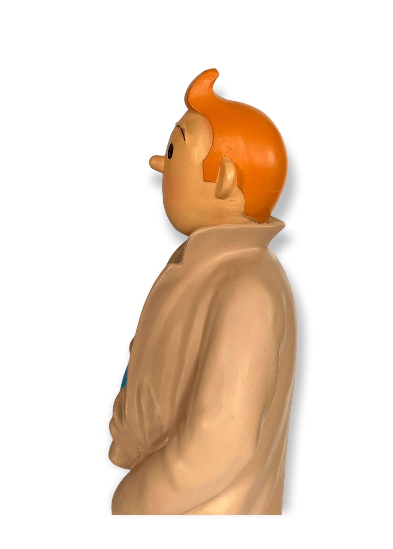Tintin E Milou, Great Hand Painted Resin Figure, France, circa 1970 In Excellent Condition In Firenze, IT