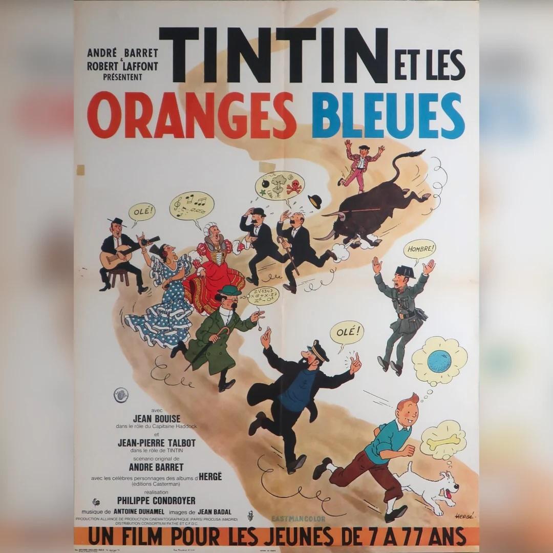 Tintin Et Les Oranges Bleues (1964) im Zustand „Hervorragend“ im Angebot in London, GB