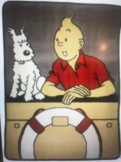 Vintage Tintin on the Boat Carpet