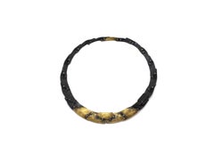 "Tintorado" Handmade necklace in Oxidized Silver .950 and Tumbaga