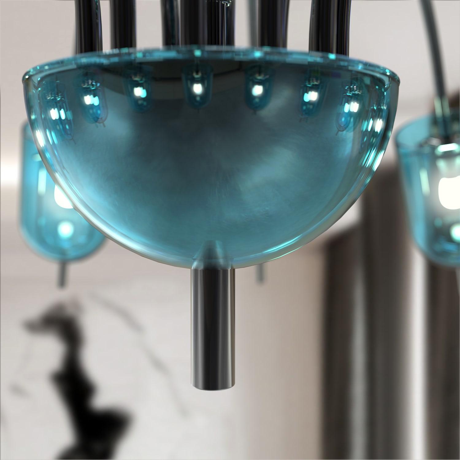 Italian TINTORETTO Lampadario design – Illuminazione sospesa Vetro di Murano con 12 luci in vendita