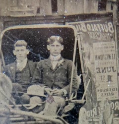 Tintype Displaying Buffalo Bill Poster Circa 1890s (Photo from Tintype Included)