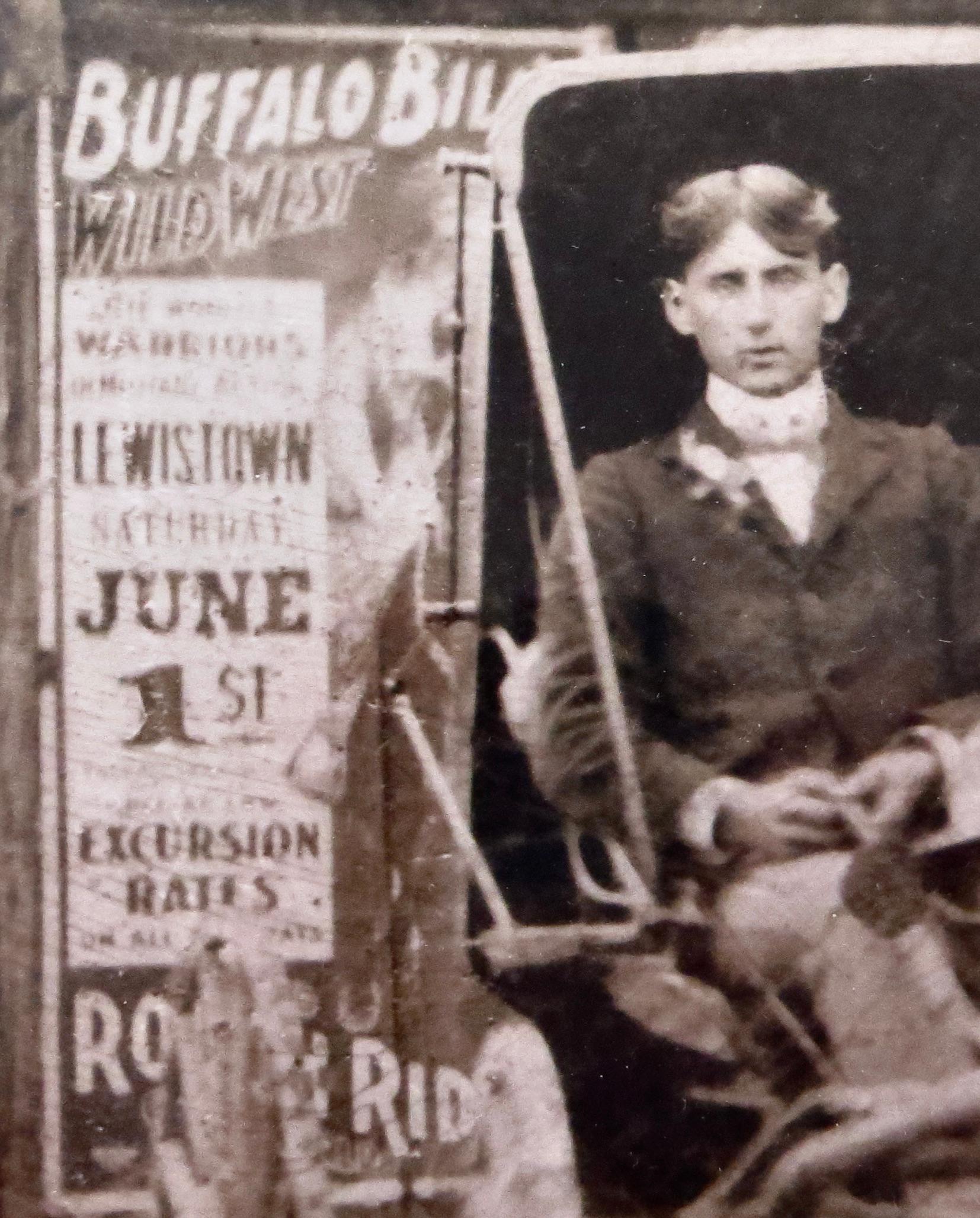 Victorian Tintype Displaying Buffalo Bill Poster Circa 1890s (Photo from Tintype Included) For Sale