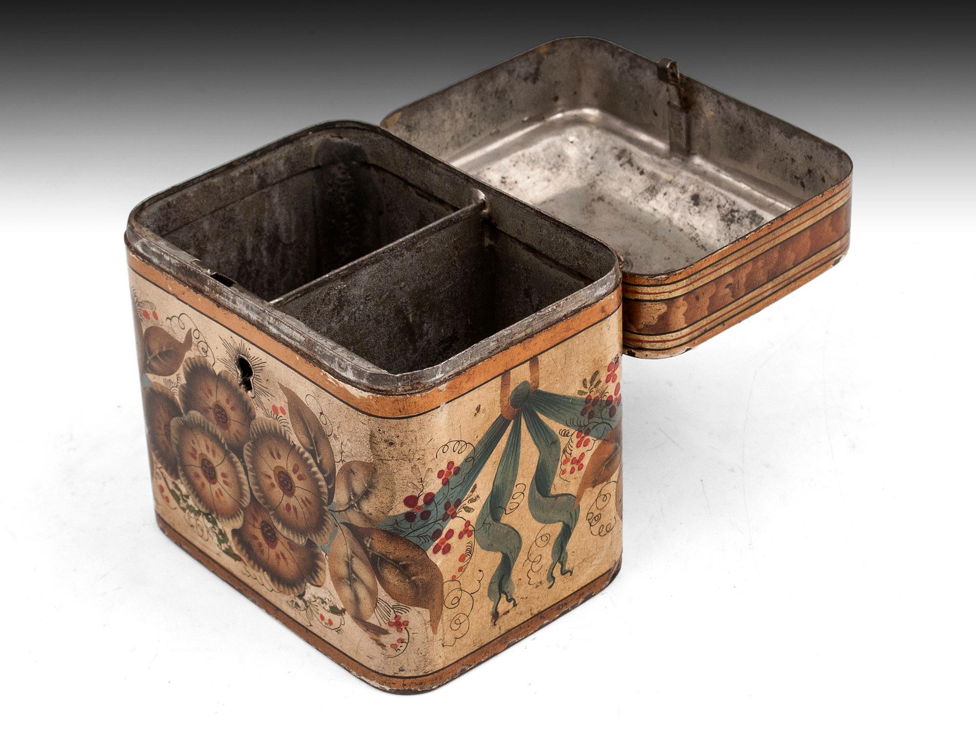 Tinwear Tea Caddy Possibly American For Sale 2