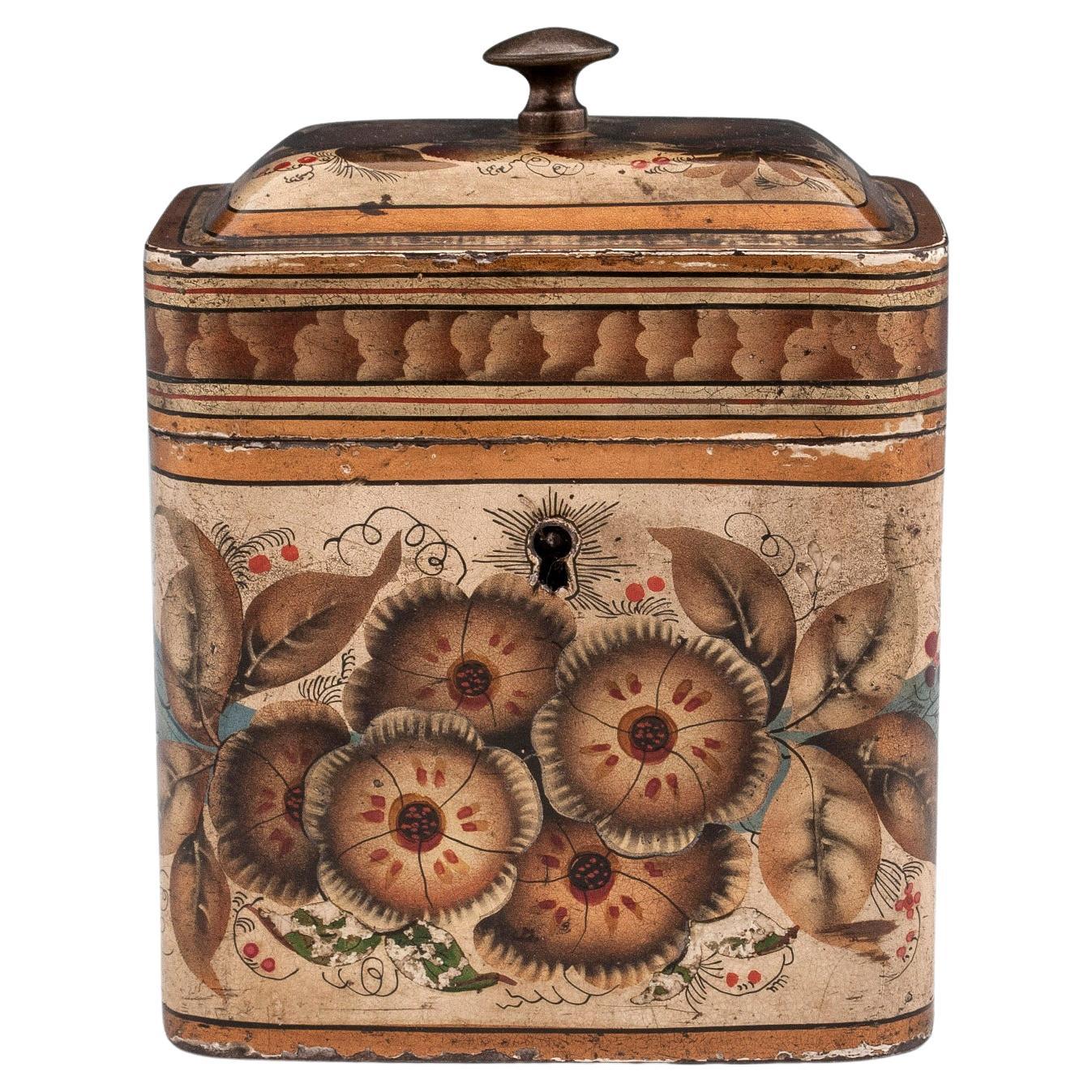 Tinwear Tea Caddy Possibly American