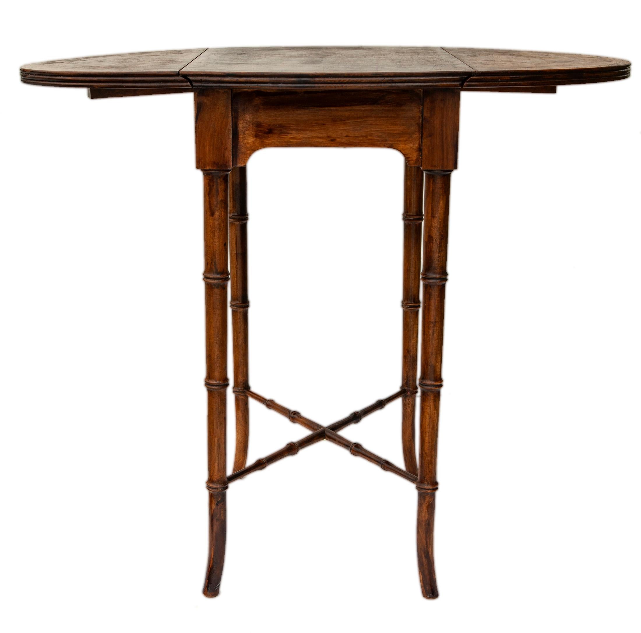 Diminutiver tisch mit ausziehbarem blatt von Baker Furniture Company (Chinoiserie) im Angebot